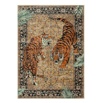 Modern Snake Design Washable Area Rug, Ultra Soft Non-Slip Indoor Carpet for Living Room, Bedroom & Home Office Decor