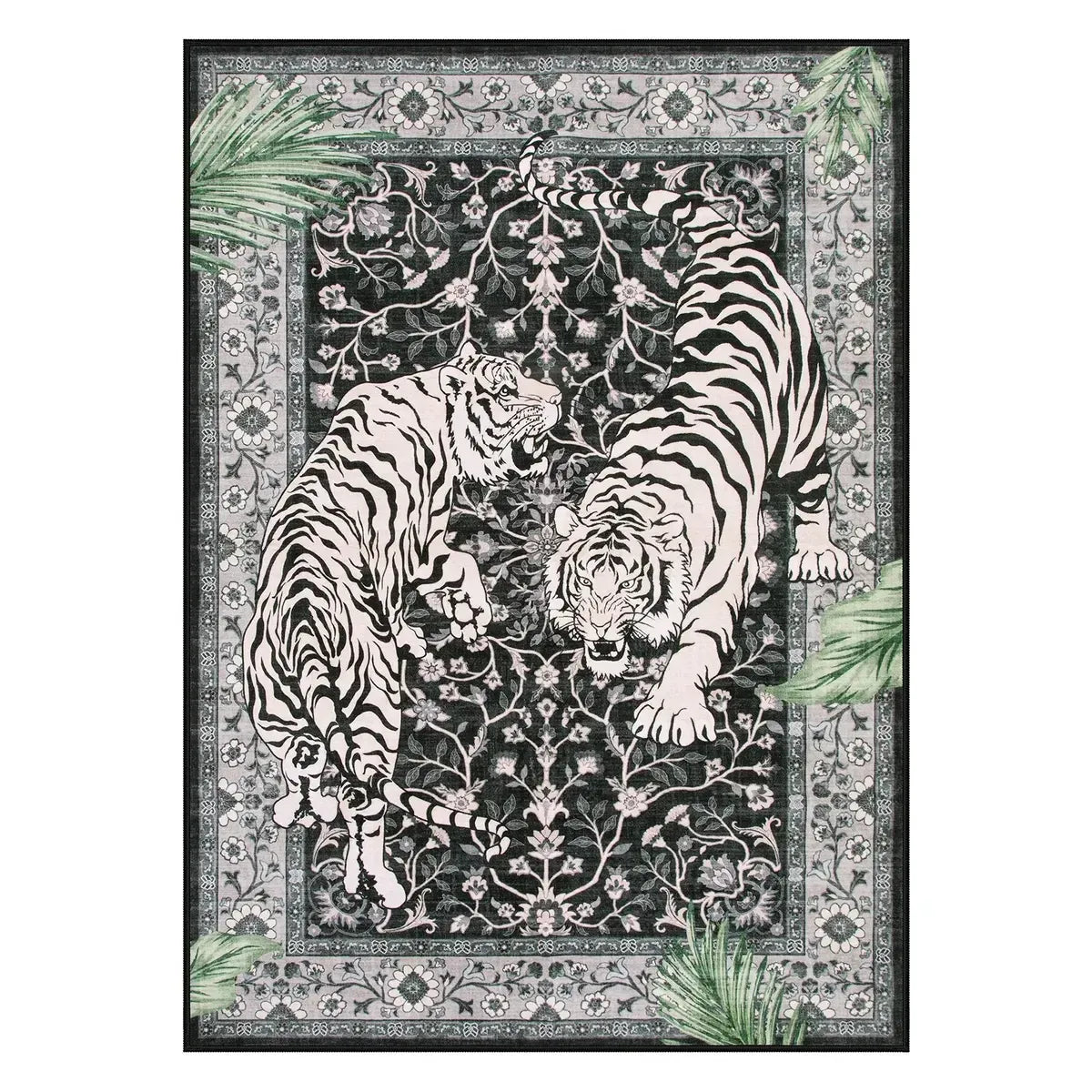 Modern Snake Design Washable Area Rug, Ultra Soft Non-Slip Indoor Carpet for Living Room, Bedroom & Home Office Decor
