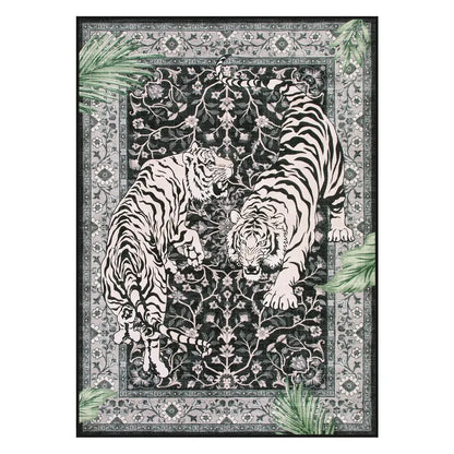 Modern Snake Design Washable Area Rug, Ultra Soft Non-Slip Indoor Carpet for Living Room, Bedroom & Home Office Decor
