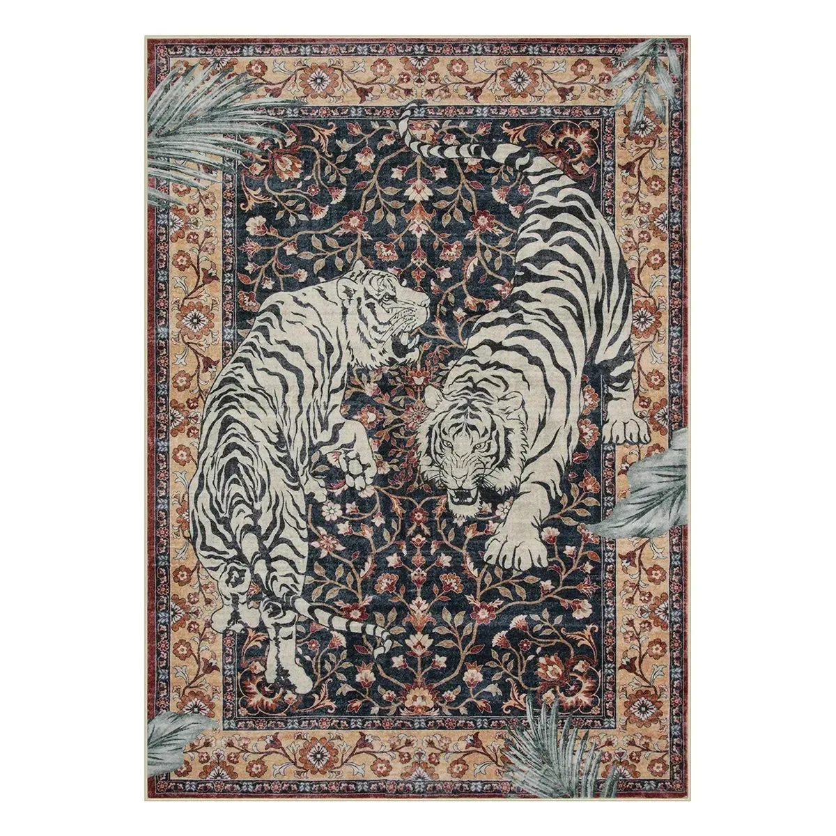 Modern Snake Design Washable Area Rug, Ultra Soft Non-Slip Indoor Carpet for Living Room, Bedroom & Home Office Decor
