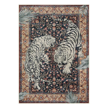 Modern Snake Design Washable Area Rug, Ultra Soft Non-Slip Indoor Carpet for Living Room, Bedroom & Home Office Decor