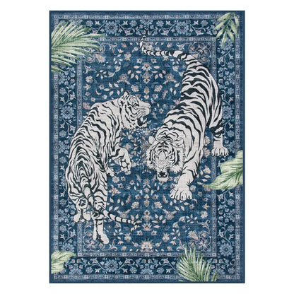 Modern Snake Design Washable Area Rug, Ultra Soft Non-Slip Indoor Carpet for Living Room, Bedroom & Home Office Decor
