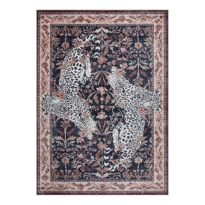 Modern Snake Design Washable Area Rug, Ultra Soft Non-Slip Indoor Carpet for Living Room, Bedroom & Home Office Decor