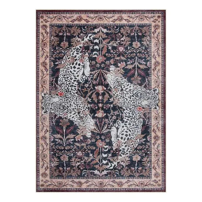 Modern Snake Design Washable Area Rug, Ultra Soft Non-Slip Indoor Carpet for Living Room, Bedroom & Home Office Decor