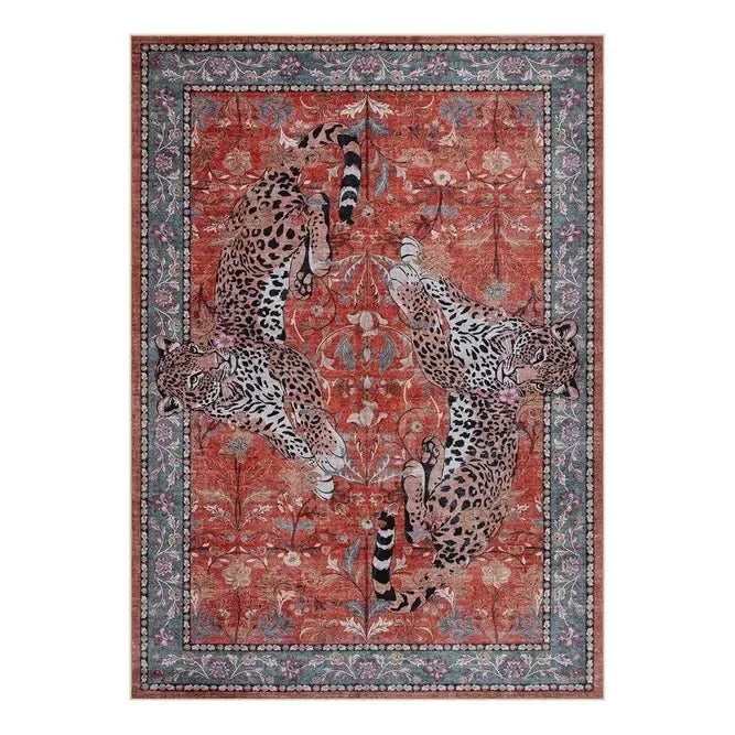 Modern Snake Design Washable Area Rug, Ultra Soft Non-Slip Indoor Carpet for Living Room, Bedroom & Home Office Decor