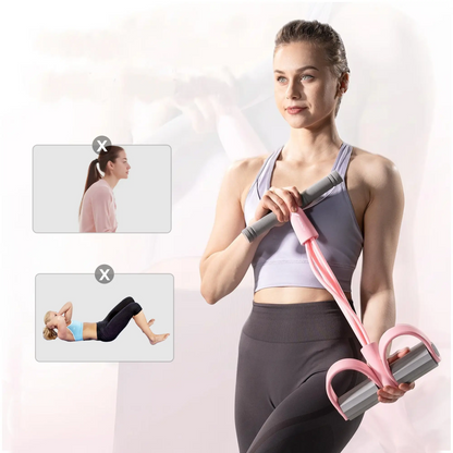 Pedal Resistance Band with Elastic Pull Rope, Full-Body Home Workout Equipment for Abs, Yoga & Strength Training