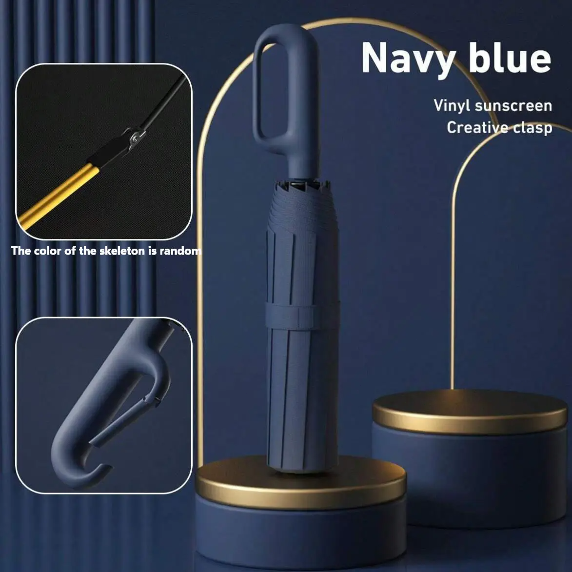 Automatic Folding Umbrella – Portable Windproof & Waterproof Rain Umbrella with Loop Strap for Men & Women