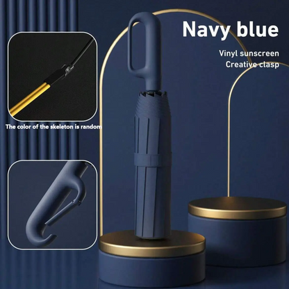 Automatic Folding Umbrella – Portable Windproof & Waterproof Rain Umbrella with Loop Strap for Men & Women
