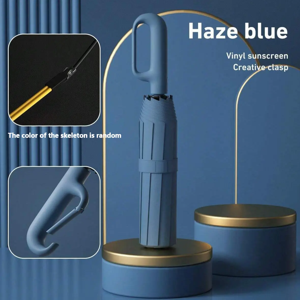 Automatic Folding Umbrella – Portable Windproof & Waterproof Rain Umbrella with Loop Strap for Men & Women