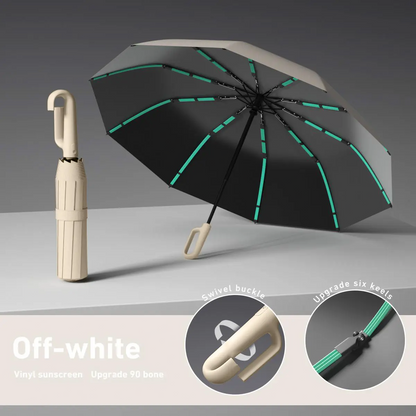Automatic Folding Umbrella – Portable Windproof & Waterproof Rain Umbrella with Loop Strap for Men & Women