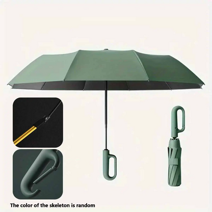 Automatic Folding Umbrella – Portable Windproof & Waterproof Rain Umbrella with Loop Strap for Men & Women
