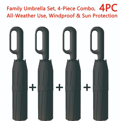 Automatic Folding Umbrella – Portable Windproof & Waterproof Rain Umbrella with Loop Strap for Men & Women