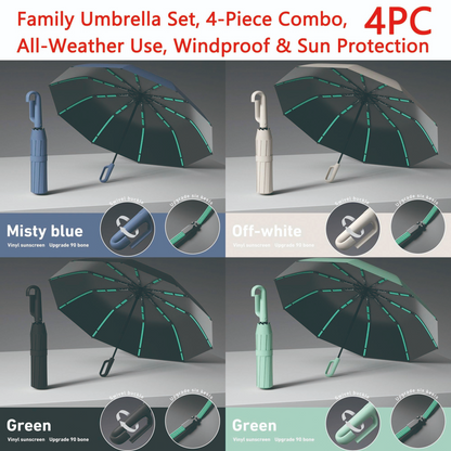 Automatic Folding Umbrella – Portable Windproof & Waterproof Rain Umbrella with Loop Strap for Men & Women