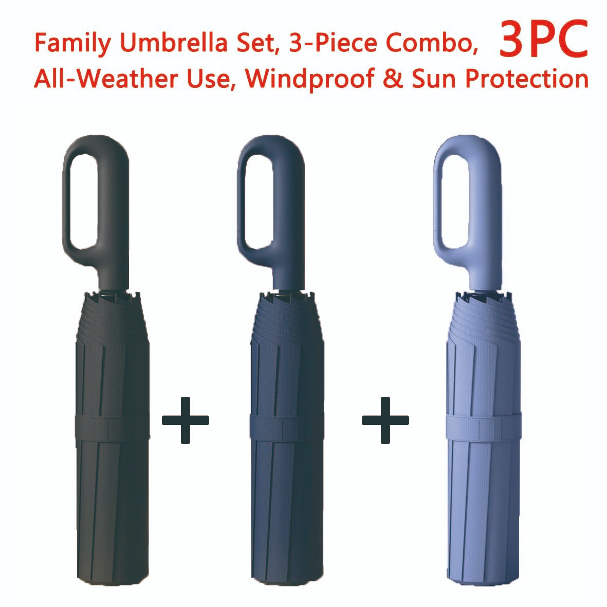 Automatic Folding Umbrella – Portable Windproof & Waterproof Rain Umbrella with Loop Strap for Men & Women
