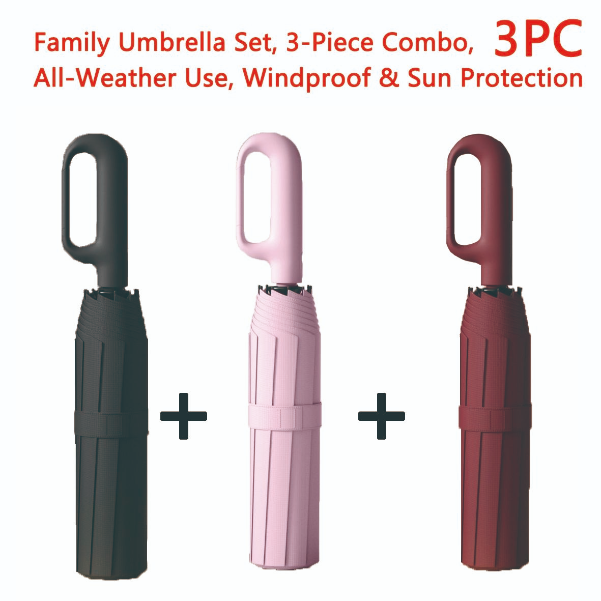 Automatic Folding Umbrella – Portable Windproof & Waterproof Rain Umbrella with Loop Strap for Men & Women
