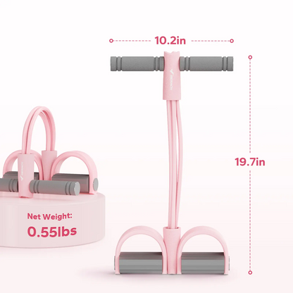 Pedal Resistance Band with Elastic Pull Rope, Full-Body Home Workout Equipment for Abs, Yoga & Strength Training