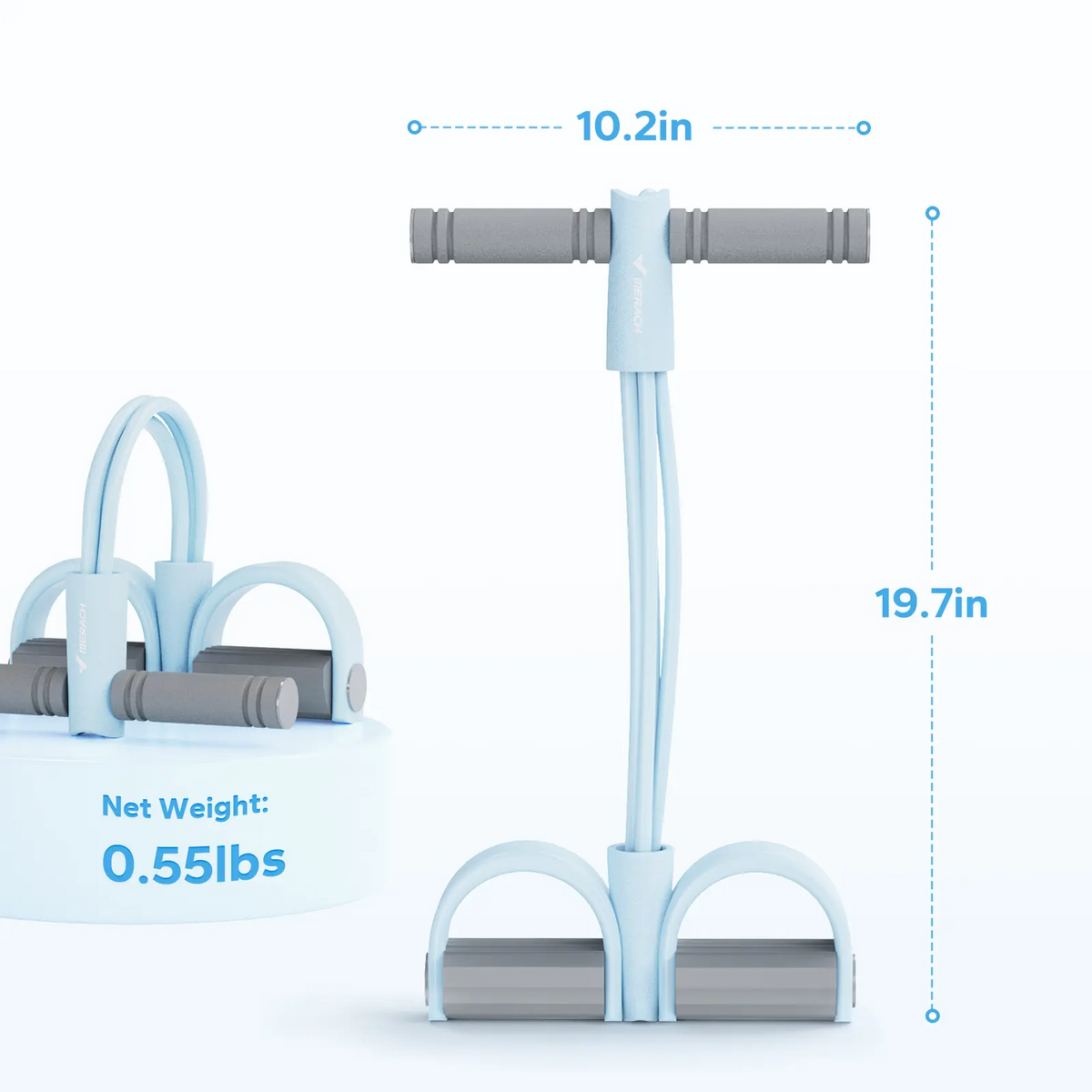 Pedal Resistance Band with Elastic Pull Rope, Full-Body Home Workout Equipment for Abs, Yoga & Strength Training